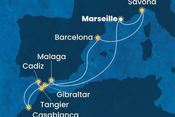 Costa Favolosa - Francie, Španělsko, Velká Británie, Maroko, Itálie (z Marseille)