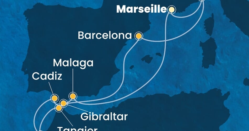 Trasa plavby CFA-MRS10A1L