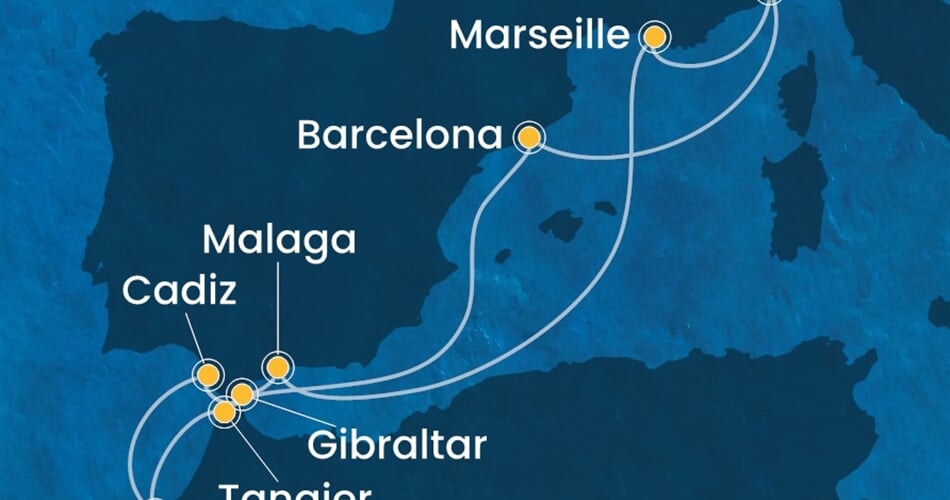 Trasa plavby CFA-SVN10A1R