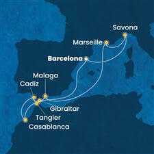 Costa Favolosa - Španělsko, Itálie, Francie, Velká Británie, Maroko (z Barcelony)