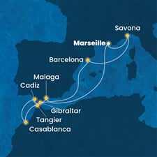 Costa Favolosa - Francie, Španělsko, Velká Británie, Maroko, Itálie (z Marseille)