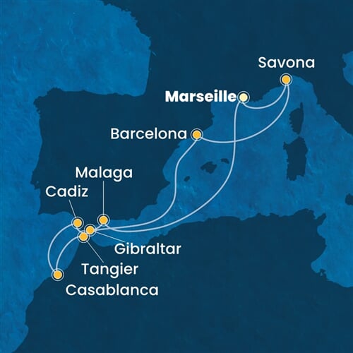 Trasa plavby CFA-MRS10A1L