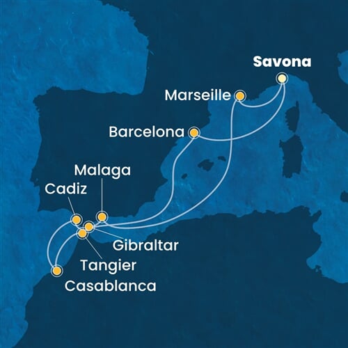 Trasa plavby CFA-SVN10A1R