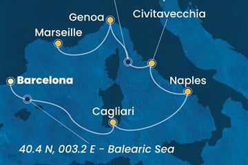 Costa Smeralda - Španělsko, Itálie, Francie (z Barcelony)
