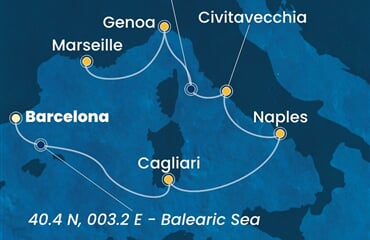 Costa Smeralda - Španělsko, Itálie, Francie (z Barcelony)