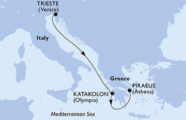 MSC Fantasia - Itálie, Řecko (z Terstu)