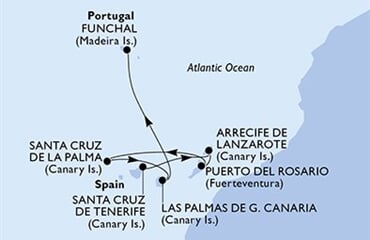 MSC Musica - Španělsko, Portugalsko (Santa Cruz de Tenerife)