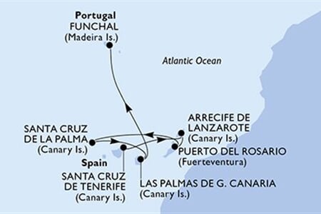 MSC MUSICA - Španělsko, Portugalsko (Santa Cruz de Tenerife)