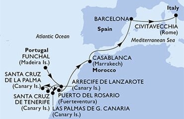 MSC Fantasia - Portugalsko, Španělsko, Maroko, Itálie (Funchal)
