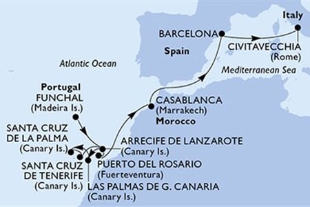 MSC Fantasia - Portugalsko, Španělsko, Maroko, Itálie (Funchal)