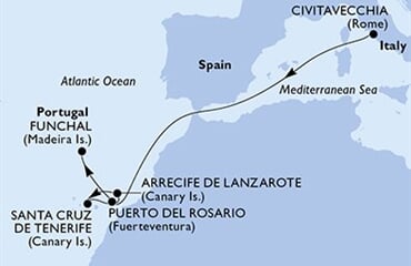 MSC Fantasia - Itálie, Španělsko, Portugalsko (z Civitavecchie)
