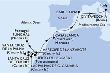MSC FANTASIA - Portúgalia, Spanyolország, Marokkó, Olaszország (a Funchal-ból)