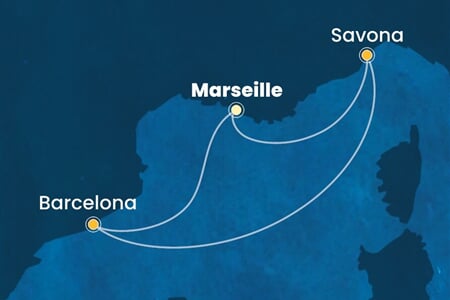 Costa Fascinosa - Francie, Itálie, Španělsko (z Marseille)