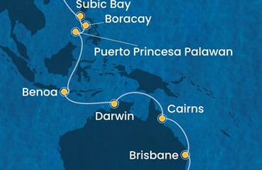 Costa Serena - Čína, Filipíny, Indonésie, Austrálie (z Hongkongu)