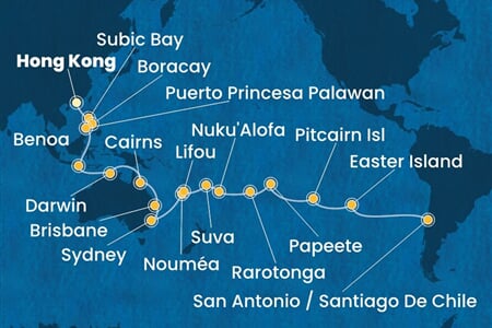 Costa Serena - Čína, Filipíny, Indonésie, Austrálie, Nová Kaledonie, ... (z Hongkongu)