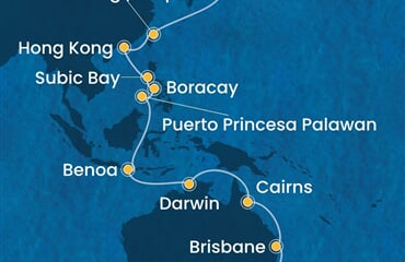 Costa Serena - Japonsko, Čína, Filipíny, Indonésie, Austrálie (z Tokia)