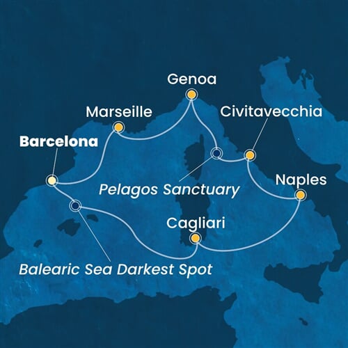 Trasa plavby CSM-BCN07A55