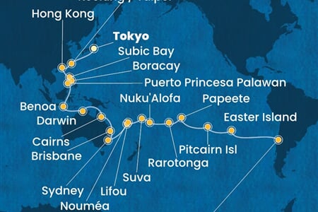 Costa Serena - Japonsko, Čína, Filipíny, Indonésie, Austrálie, ... (z Tokia)
