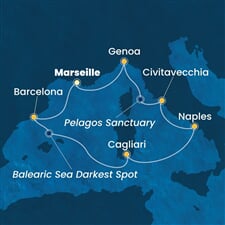 Costa Smeralda - Francie, Španělsko, Itálie (z Marseille)
