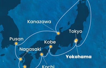 Costa Serena - Japonsko, Jižní Korea