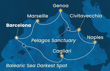 Costa Smeralda - Španělsko, Itálie, Francie (z Barcelony)