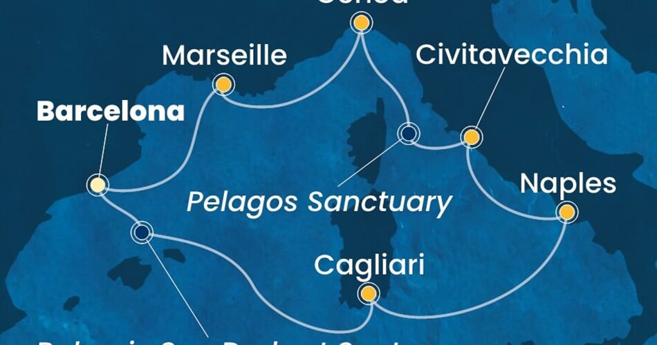Trasa plavby CSM-BCN07A55