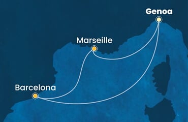 Costa Smeralda - Itálie, Francie, Španělsko (z Janova)