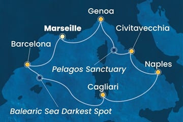 Costa Smeralda - Francie, Španělsko, Itálie (z Marseille)