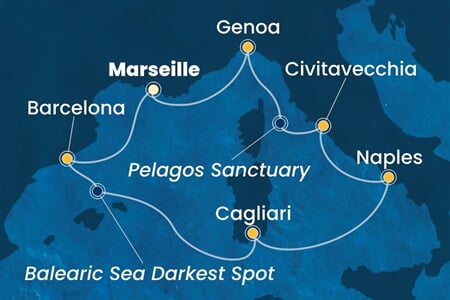 Costa Smeralda - Francie, Španělsko, Itálie (z Marseille)