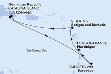MSC Opera - Martinik, Antigua a Barbuda, Dominikán.rep., Barbados (Fort-de-France)
