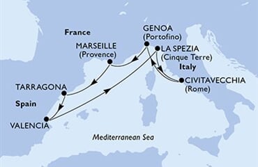 MSC Orchestra - Španělsko, Itálie, Francie (Tarragona)