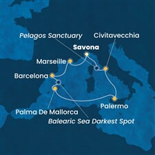 Costa Toscana - Itálie, Francie, Španělsko (ze Savony)