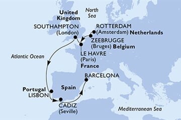 MSC Poesia - Nizozemí, Belgie, Francie, Velká Británie, Portugalsko, ... (Rotterdam)