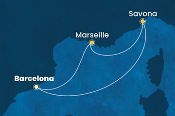 Costa Diadema - Španělsko, Francie, Itálie (z Barcelony)