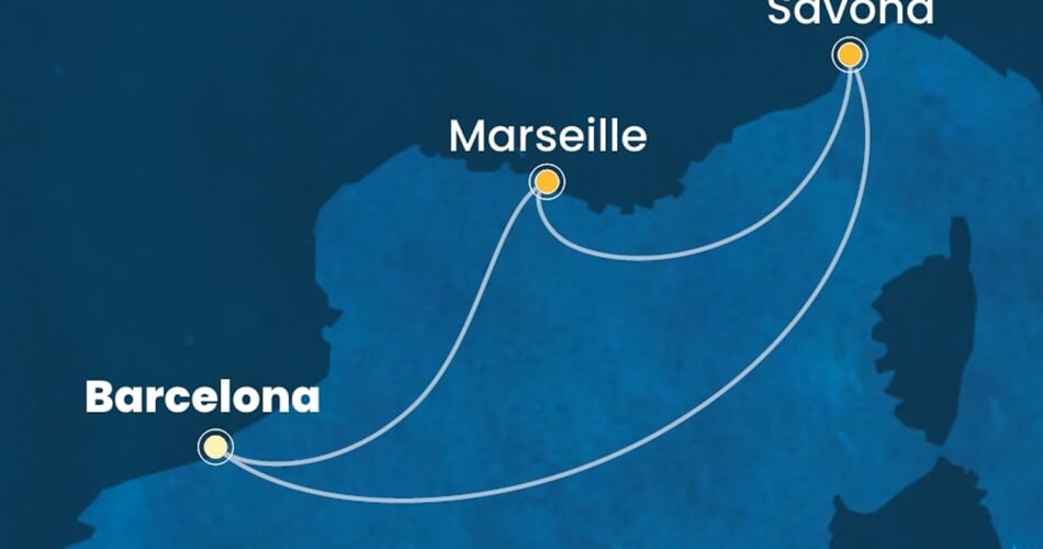 Trasa plavby CDI-BCN03A3L