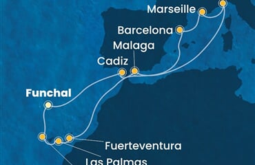 Costa Fortuna - Portugalsko, Španělsko, Francie, Itálie (Funchal)