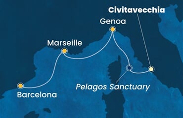 Costa Smeralda - Itálie, Francie, Španělsko (z Civitavecchie)
