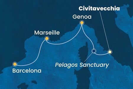 Costa Smeralda - Itálie, Francie, Španělsko (z Civitavecchie)