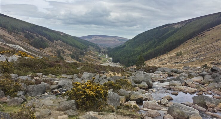 Pohoří Wicklow jižně od města Dublin