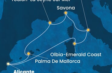 Costa Pacifica - Španělsko, Itálie, Francie (Alicante)