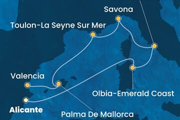 Costa Pacifica - Španělsko, Itálie, Francie (Alicante)