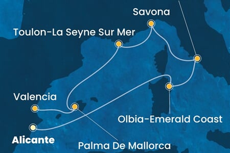 Costa Pacifica - Španělsko, Itálie, Francie (Alicante)