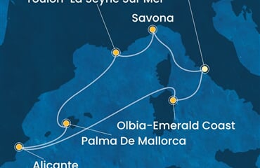 Costa Pacifica - Itálie, Francie, Španělsko (z Civitavecchie)