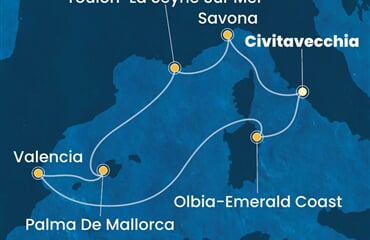 Costa Pacifica - Itálie, Francie, Španělsko (z Civitavecchie)