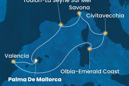 Costa Pacifica - Španělsko, Itálie, Francie (Palma de Mallorca)