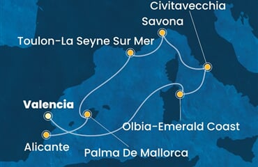Costa Pacifica - Španělsko, Itálie, Francie (Valencie)