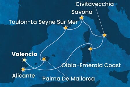 Costa Pacifica - Španělsko, Itálie, Francie (Valencie)