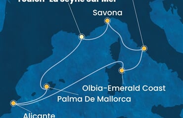 Costa Pacifica - Francie, Španělsko, Itálie (Toulon)