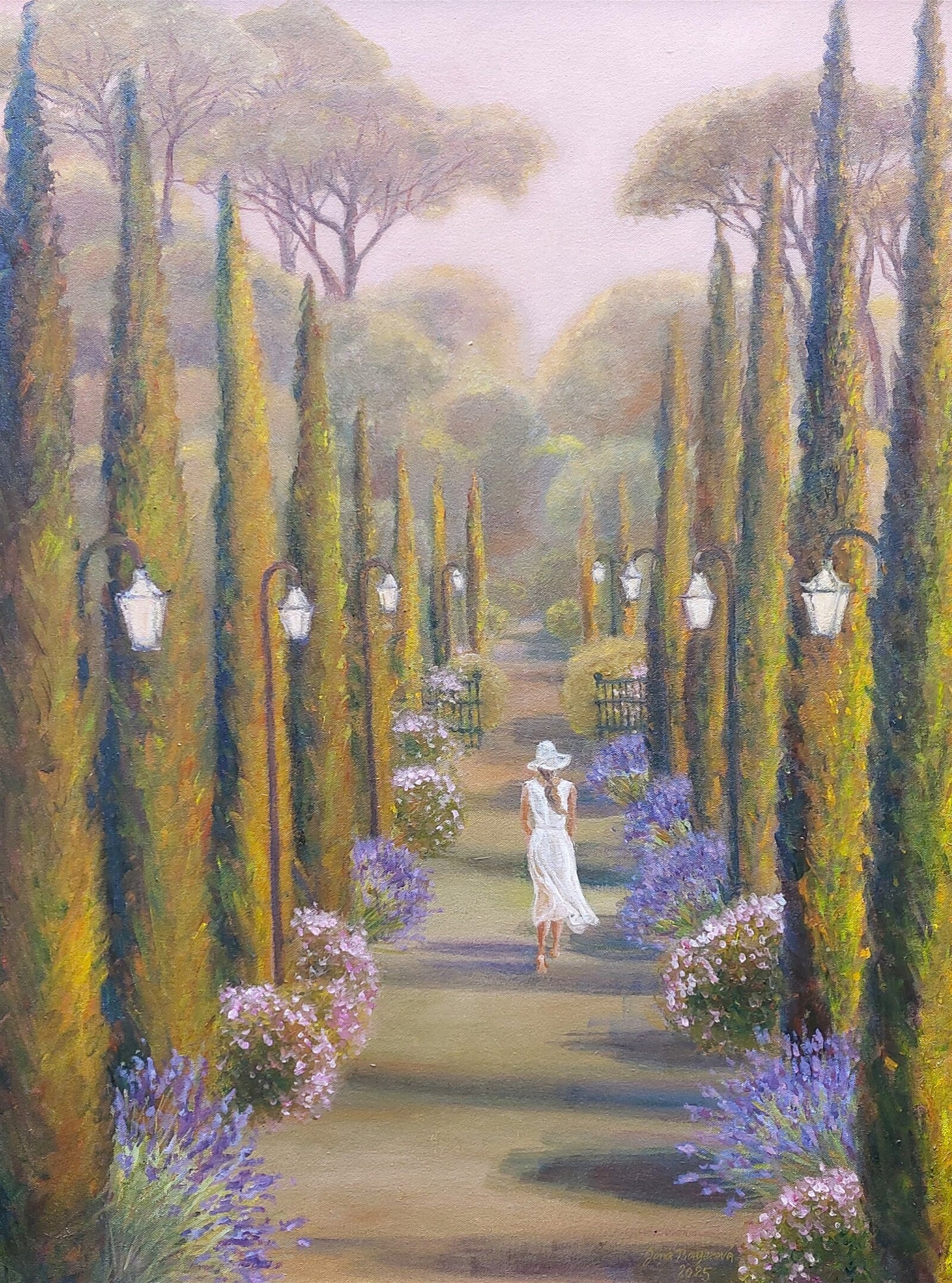 Jana Bayerová: Toskánskou krajinou III, 80 × 60 cm