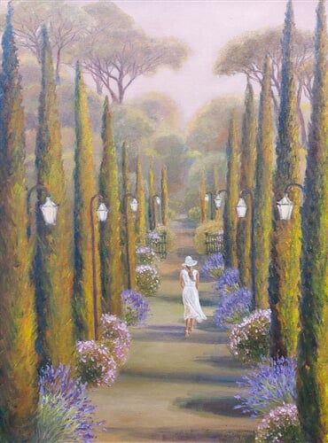 Toskánskou krajinou III, olej na plátně 60 x 80 cm